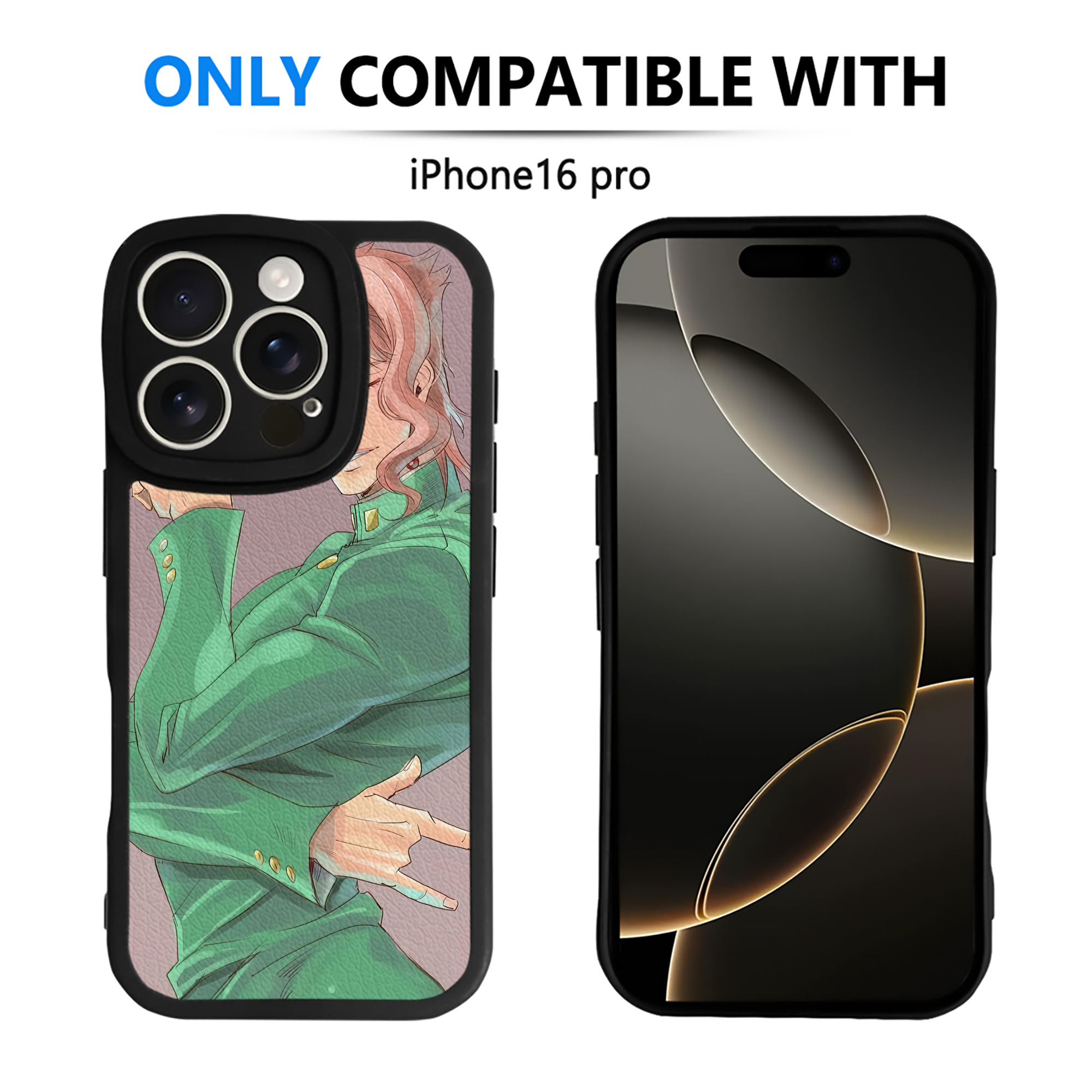 （画像用） ジョジョの奇妙な冒険 JoJo's Bizarre Adventure 【iPhone 16シリーズ対応】シリコンスマホケース（レザー調） 材質：シリコン